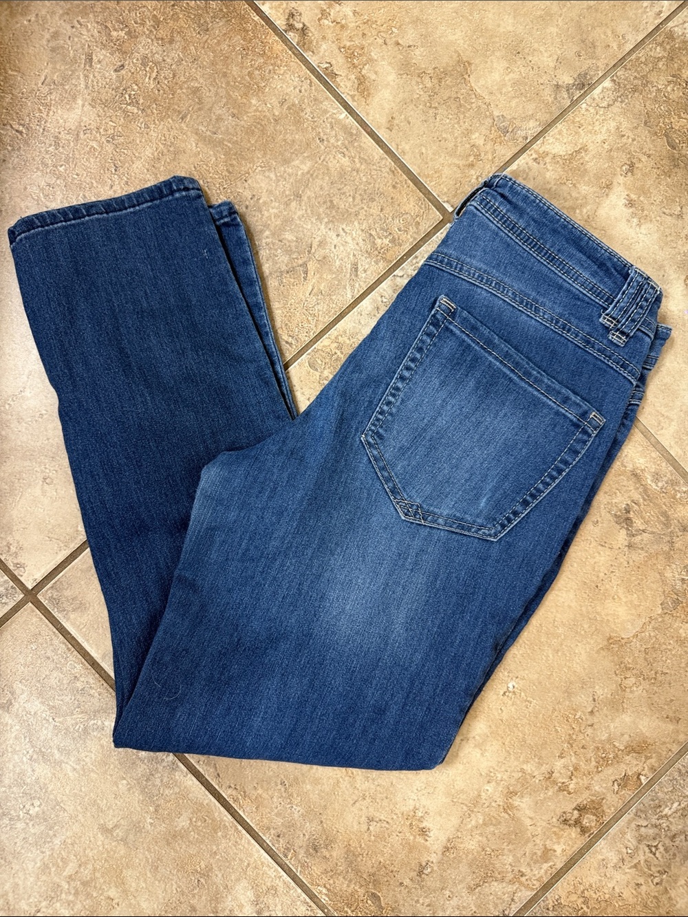 Democracy Straight Leg Mid-Rise Blue Denim Jeans - Picture 3 of 6